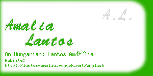 amalia lantos business card
